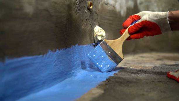 Commercial Exterior Waterproofing project at a Maple Heights, OH business property by SJ Waterproofing Pros